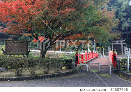 別子線的最下游、正寺橋和秋色中的內宮神社 84687498