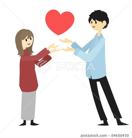 一對情侶牽手心 84688430