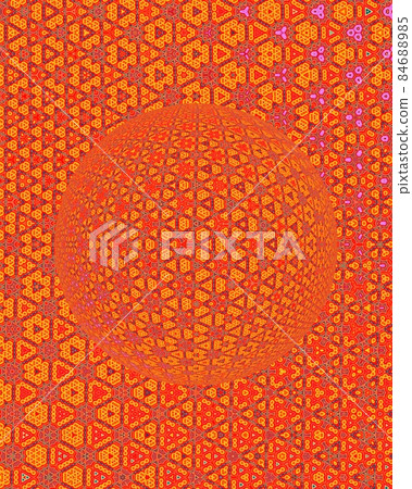 Japanese orange vermilion ball three-dimensional material decoration Japanese orange vermilion ball three-dimensional material decoration 84688985