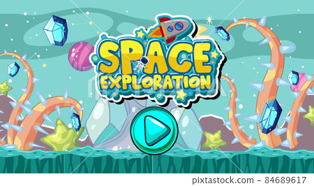 A Game Template Ice Cave Scene 84689617