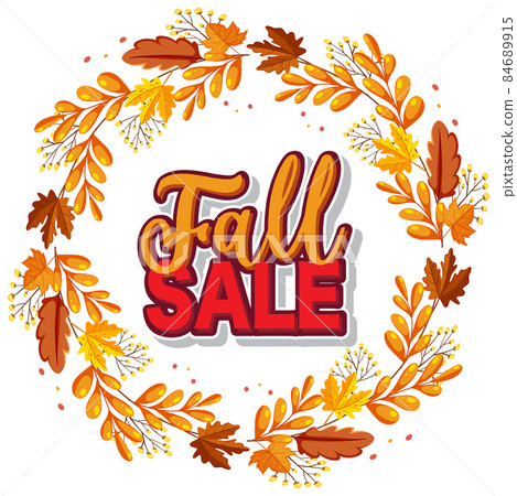Fall sale banner template - Stock Illustration [84689915] - PIXTA