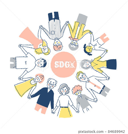SDGs image 不同種族的人手牽手圍成一圈 SDGs image 不同種族的人手牽手圍成一圈 84689942