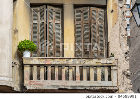 Balcony of a historic building in Athens, Greece Balcony of a historic building in Athens, Greece 84689991