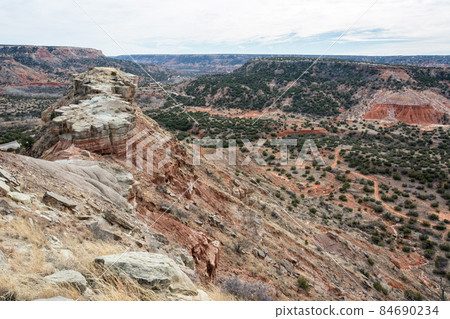 Landscape in Palo Duro Canyon in Texas. 84690234