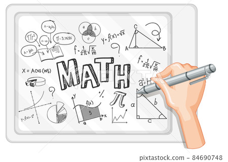 Doodle math formula with Mathematics font Doodle math formula with Mathematics font 84690748