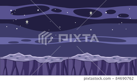 Fantasy outer space scene in cartoon style 84690762