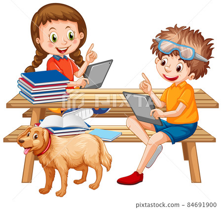 Children using laptop for education 84691900