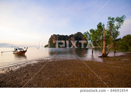 Krabi, Thailand - place to take ferry and boat to Railay Beach Krabi, Thailand - place to take ferry and boat to Railay Beach 84691954
