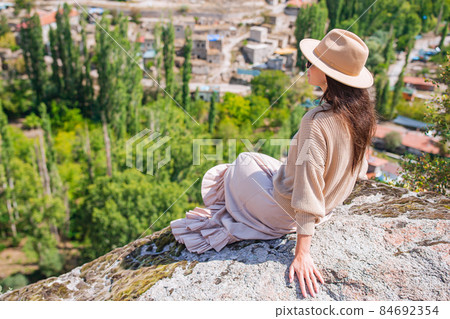 Beautiful woman on vacation in Cappadocia 84692354