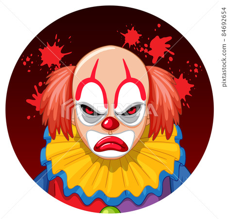 Scary creepy clown face Scary creepy clown face 84692654