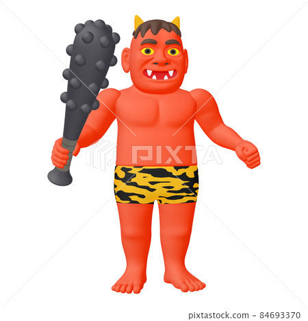 Setsubun illustration material demon character... - Stock Illustration ...