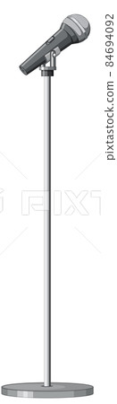 Microphone with stand on white background Microphone with stand on white background 84694092