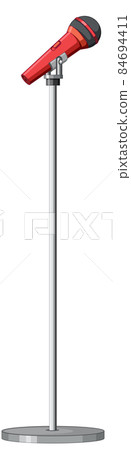 Microphone with stand on white background Microphone with stand on white background 84694411