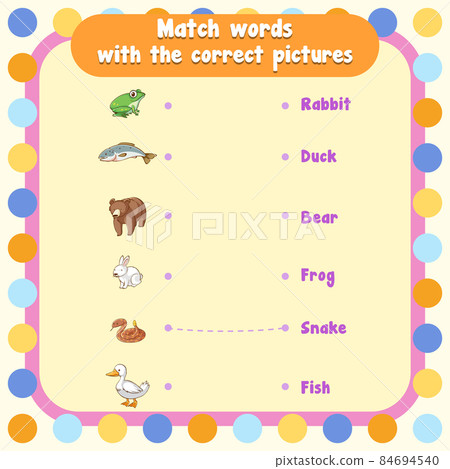 Match the words with the correct pictures 84694540
