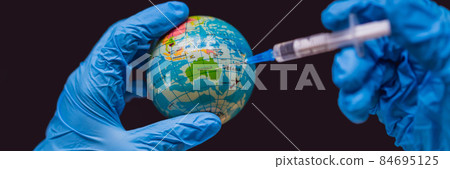 BANNER, LONG FORMAT Syringe vaccinates the globe, on a map of the Australia. Australia Coronavirus, Corona virus attack concept. Australia fight against coronavirus. Concept of fight against BANNER, LONG FORMAT Syringe vaccinates the globe, on a map of the Australia. Australia Coronavirus, Corona virus attack concept. Australia fight against coronavirus. Concept of fight against 84695125