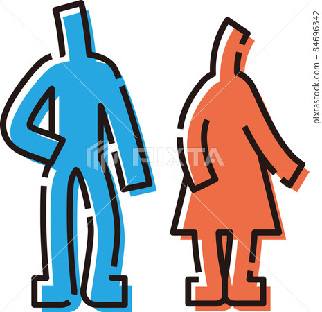 Male and female pictograms 84696342