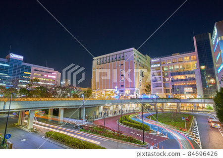 川崎市淺尾區新百合丘站南口迴轉及周邊街景（上淺尾1丁目）、出租車站 84696426