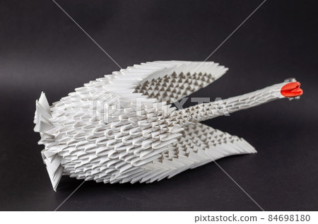 Symbol of family love and fidelity. Modular origami or unit orig 84698180