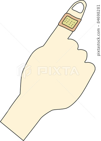Adhesive plaster wrapped around fingers Adhesive plaster wrapped around fingers 84698281