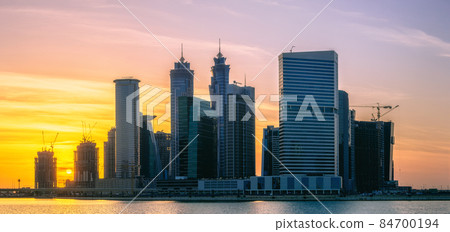 Cityscape of Dubai and panoramic view of Business bay, UAE Cityscape of Dubai and panoramic view of Business bay, UAE 84700194