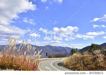 [秋天的圖像] 與日本蒲葦的風景 84700631