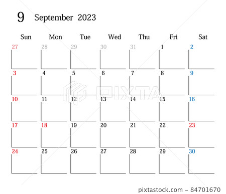 September 2023, Japanese calendar September 2023, Japanese calendar 84701670
