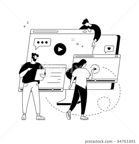 Video content marketing abstract concept vector illustration. Video content marketing abstract concept vector illustration. 84701891