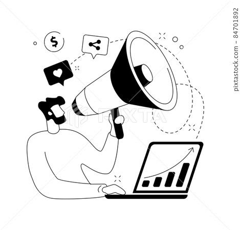 Digital PR abstract concept vector illustration. 84701892