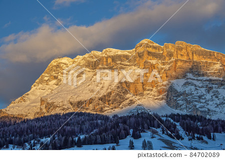 croce mountain dolomites at sunset croce mountain dolomites at sunset 84702089