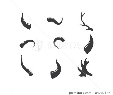devil horn,animal horn logo icon vector devil horn,animal horn logo icon vector 84702186