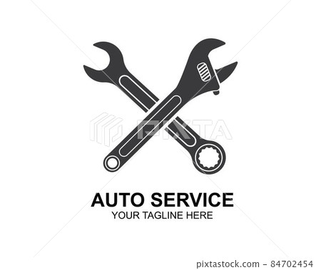 wrench icon vector of automotive service illustration 84702454