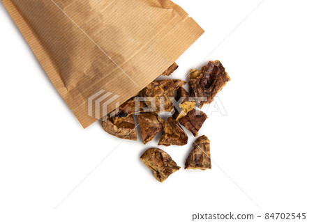 Dog food - dried beef lung, poured out of the package 84702545