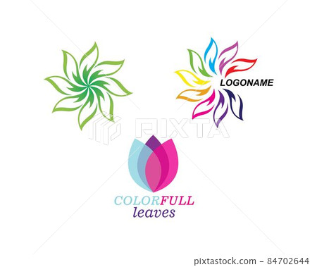 Logos of green leaf ecology nature element vector 84702644