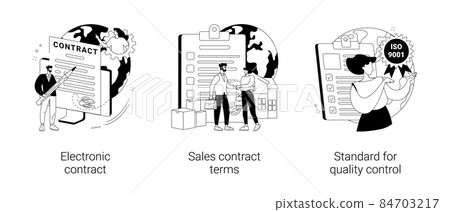 Business agreement abstract concept vector illustrations. 84703217