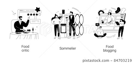 Foodie abstract concept vector illustrations. Foodie abstract concept vector illustrations. 84703219