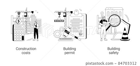 Construction business abstract concept vector illustrations. Construction business abstract concept vector illustrations. 84703312