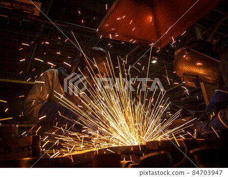 worker with protective mask welding metal worker with protective mask welding metal 84703947