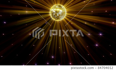 Mirror Ball Disco Club Dance Glitter 3D Illustration Background Back 84704012