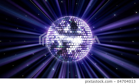 Mirror Ball Disco Club Dance Glitter 3D Illustration Background Back 84704013