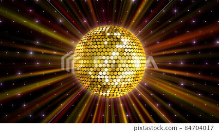 Mirror Ball Disco Club Dance Glitter 3D Illustration Background Back 84704017