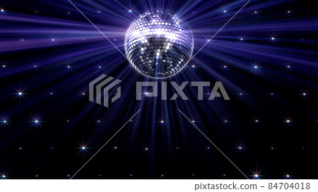 Mirror Ball Disco Club Dance Glitter 3D Illustration Background Back 84704018