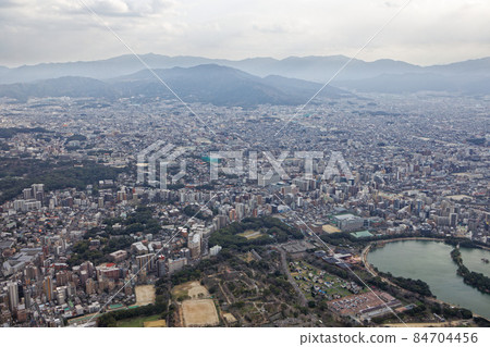 Aerial view of Fukuoka City 84704456