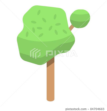 Garden tree icon, isometric style Garden tree icon, isometric style 84704683