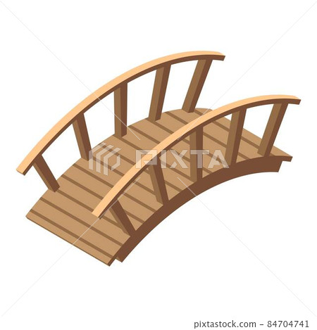 Garden bridge icon, isometric style 84704741
