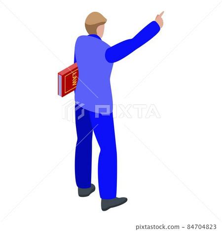 Lawyer icon, isometric style 84704823