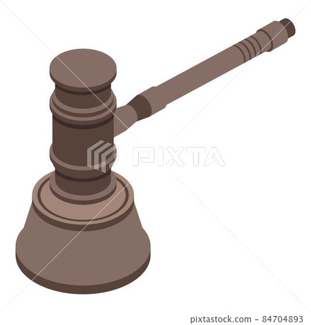 Judgment gavel icon, isometric style Judgment gavel icon, isometric style 84704893
