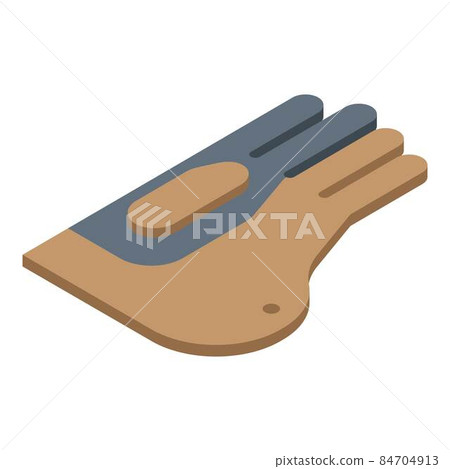 Owl leather glove icon, isometric style Owl leather glove icon, isometric style 84704913