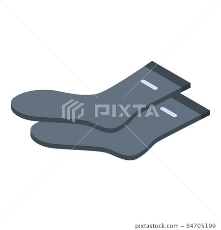 Fisherman socks icon, isometric style Fisherman socks icon, isometric style 84705199