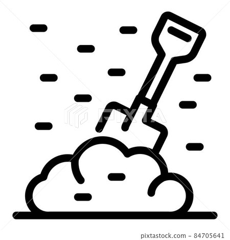 Bayonet shovel icon, outline style Bayonet shovel icon, outline style 84705641