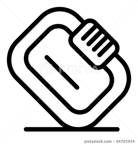 Climbing carabiner icon, outline style 84705934